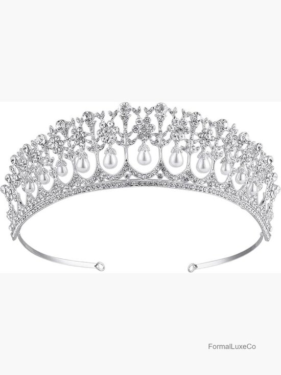 Vintage Rhinestone Bride Tiara Crown Wedding Headpiece main image 5